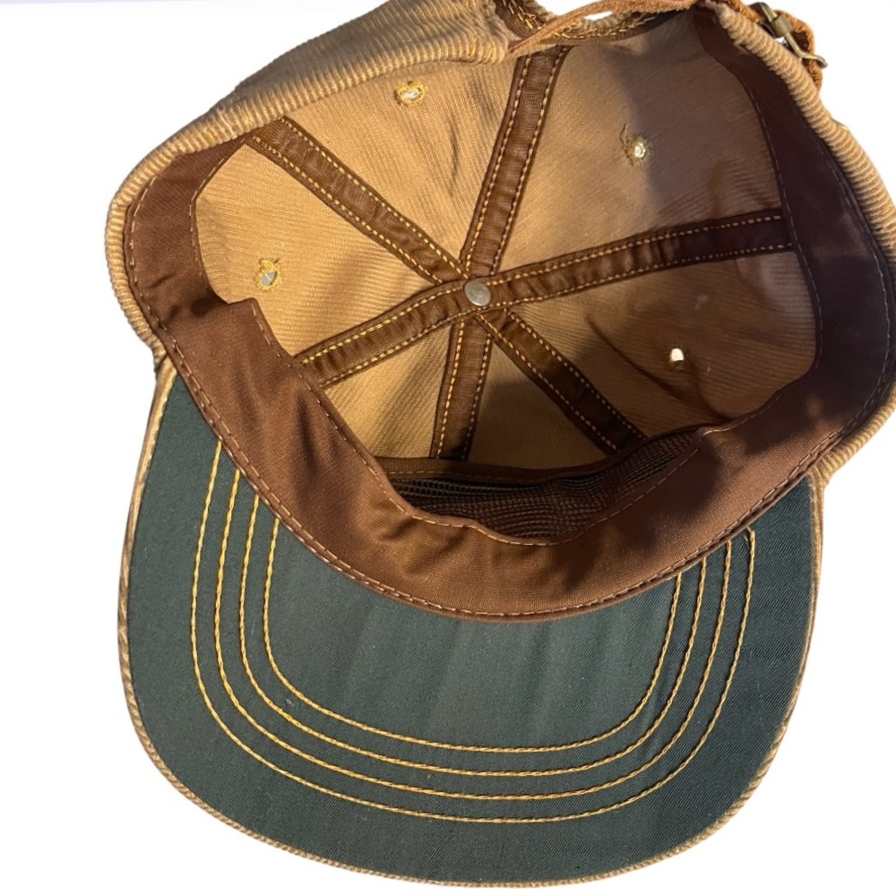 LEVIS Orange Tab Corduroy Hat 2 Horse Leather Patch Duck Tan Adjustable UNISEX - Picture 4 of 8